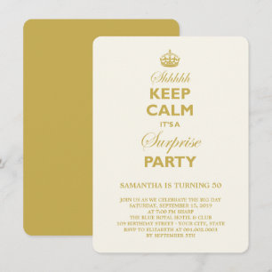 Garder son calme Invitation drôle d'anniversaire s