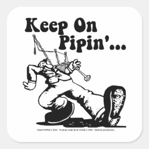 Garder sur les gros autocollants de Pipin'