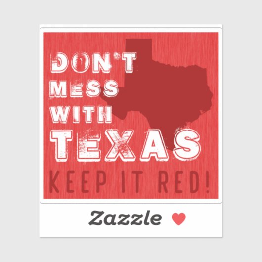 Garder Texas RED autodécal - Texas GOP autocollant (Feuille)