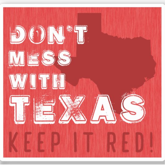 Garder Texas RED autodécal - Texas GOP autocollant (Devant)