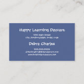 Garderie Enfants Nature Carte de visite - Direct (Dos)