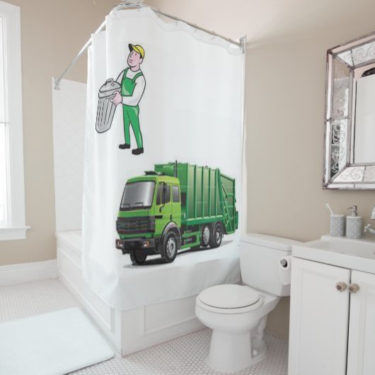 Gardeur de rideau de douche (En situation)