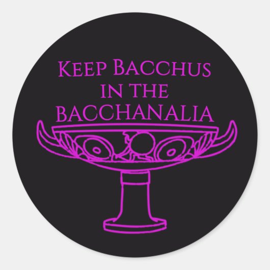 Gardez Bacchus dans les autocollants de vase Bacch (Devant)