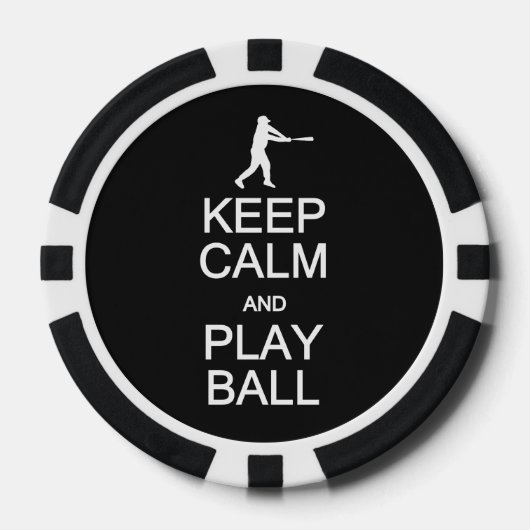 Gardez Calm & Play Ball jetons de poker personnali (Recto)