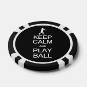 Gardez Calm & Play Ball jetons de poker personnali (Simple)
