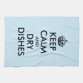 Gardez calme et les plats secs drôle serviette de  (Horizontal)