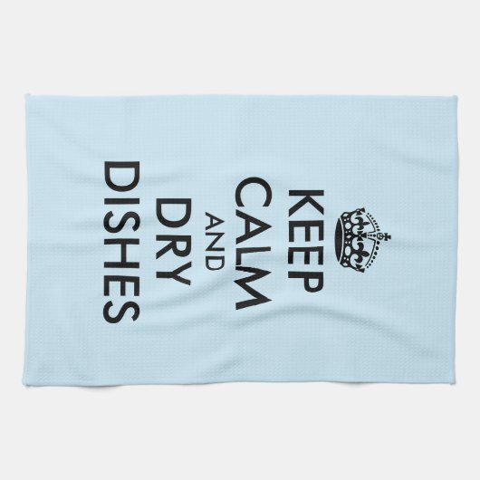 Gardez calme et les plats secs drôle serviette de  (Horizontal)