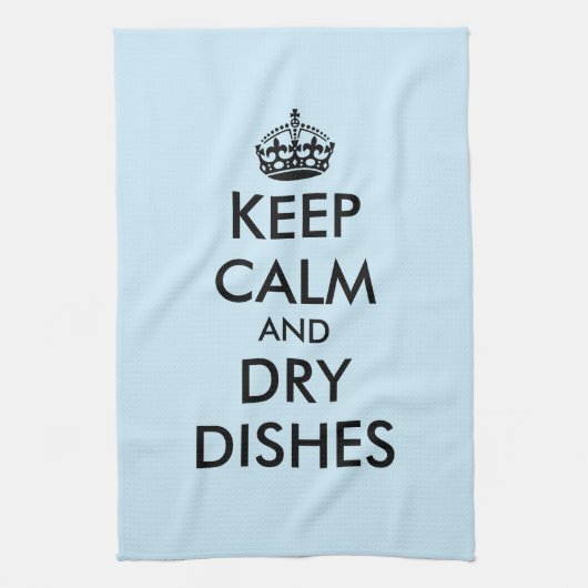 Gardez calme et les plats secs drôle serviette de  (Vertical)