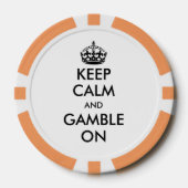 Gardez calme et parier sur les jetons de casino pe (Recto)