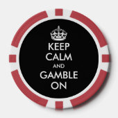 Gardez calme et parier sur les jetons de poker per (Recto)
