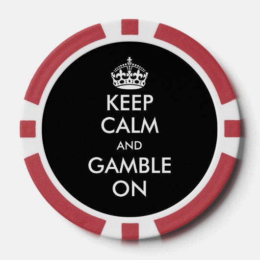 Gardez calme et parier sur les jetons de poker per (Recto)