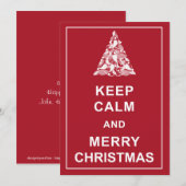 Gardez la carte de voeux calme de vacances de (Devant / Derrière)