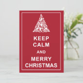Gardez la carte de voeux calme de vacances de (Debout devant)