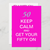 GARDEZ la cinquantième invitation de fête (Devant / Derrière)