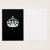 Gardez la couronne au calme sur le noir (Devant & derrière)