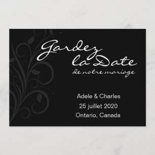 Gardez La Date de notre Mariage Invitation Kaarten