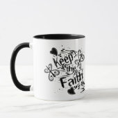 Gardez la foi Graffiti rétro Christian Coffee Mug (Gauche)