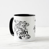 Gardez la foi Graffiti rétro Christian Coffee Mug (Devant gauche)