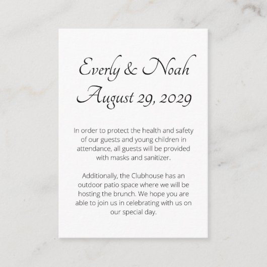 Gardez la sécurité et les cartes d'information (Devant)