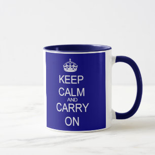 Gardez la tasse bleue calme