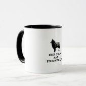 Gardez la tasse calme de Schipperke (Devant gauche)