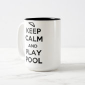 Gardez la tasse de café de piscine de calme et de (Devant gauche)