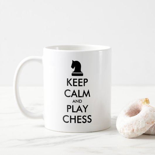 Gardez la tasse de café drôle de citation d'échecs (Avec donut)