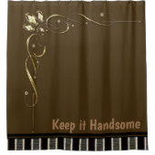 Gardez-le beau rideau de douche Brown (Devant)