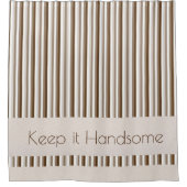 Gardez-le beau rideau de douche Brown bande (Devant)