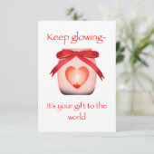 Gardez le brillant Carte de remerciements plat de (Debout devant)