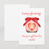 Gardez le brillant Carte de remerciements plat de (Devant / Derrière)