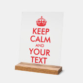 Gardez le calme en rouge et votre texte (Angle)