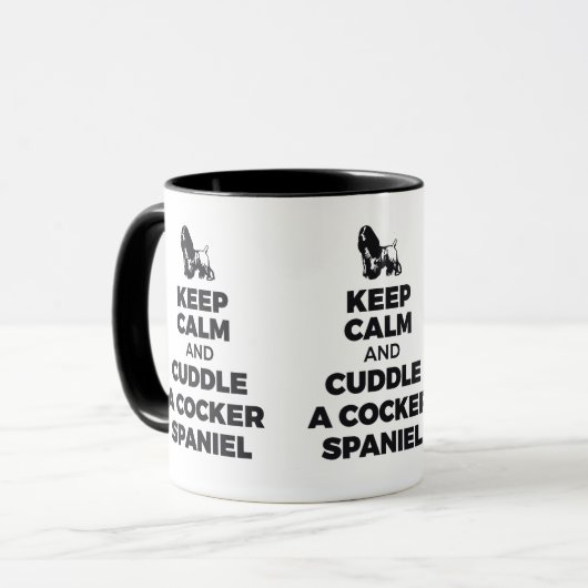 Gardez Le Calme Et Accrochez Un Cocker Spaniel Mug (Devant gauche)