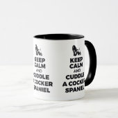 Gardez Le Calme Et Accrochez Un Cocker Spaniel Mug (Devant droit)