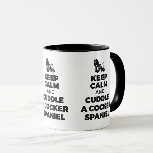 Gardez Le Calme Et Accrochez Un Cocker Spaniel Mug (Devant droit)