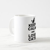 Gardez le calme et aimez la tasse de chats (Devant gauche)