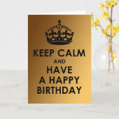 Gardez le calme et ayez les cartes de voeux de (Fleur jaune)