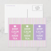 Gardez le calme et ayez une carte postale Collage (Devant / Derrière)