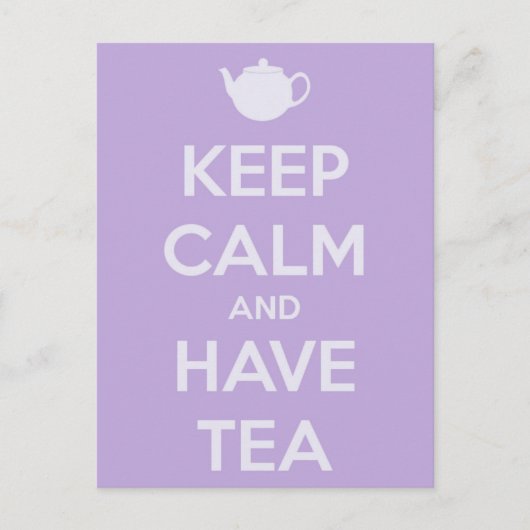 Gardez le calme et ayez une carte postale pour le  (Devant)