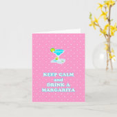 Gardez le calme et buvez une carte Margarita (Fleur jaune)