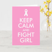 Gardez le calme et combattez la carte fille (Fleur jaune)