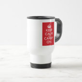 Gardez le calme et continuez la tasse de voyage (Devant droit)