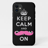 Gardez le calme et continuez le coque iphone rose