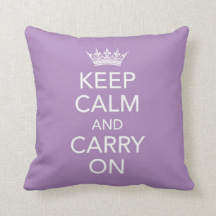 Gardez le calme et continuez le coussin