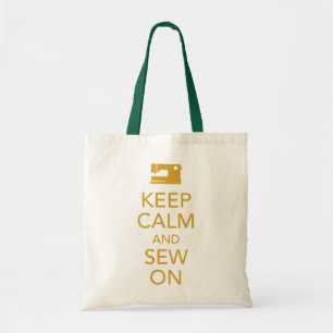 Gardez le calme et cousez sur le sac fourre-tout