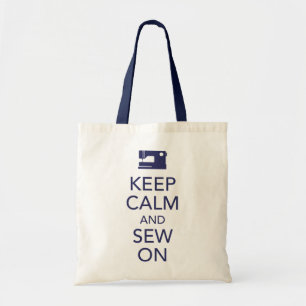 Gardez le calme et cousez sur le sac fourre-tout