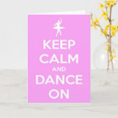 Gardez le calme et dansez sur la carte de voeux (Fleur jaune)