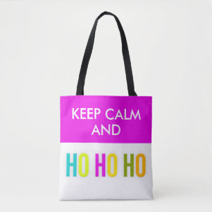 Gardez Le Calme Et HO HO Sacs fourre-tout De Noël