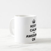 Gardez le calme et impressionnant sur la tasse (Devant gauche)
