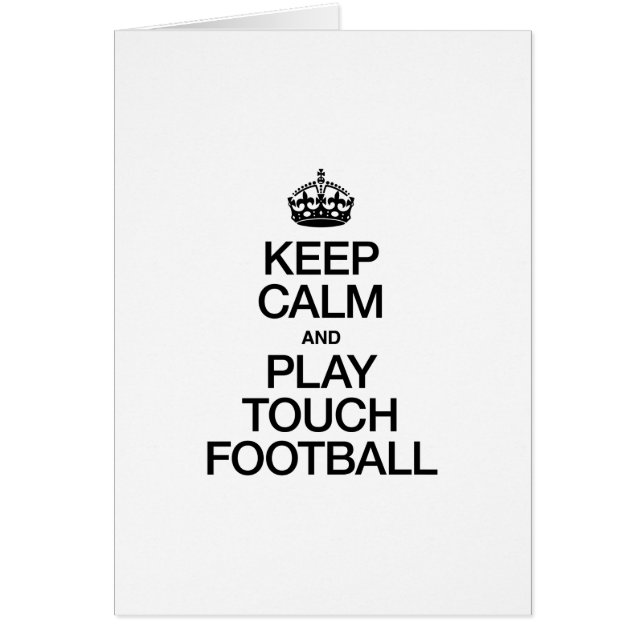 GARDEZ LE CALME ET JOUEZ AU FOOTBALL TOUCHE (Devant)